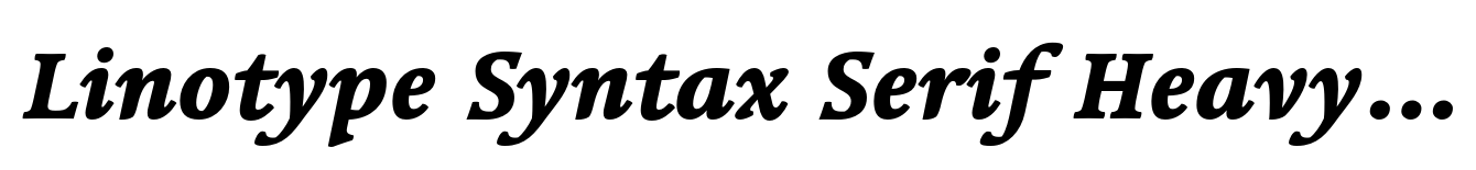 Linotype Syntax Serif Heavy Italic image
